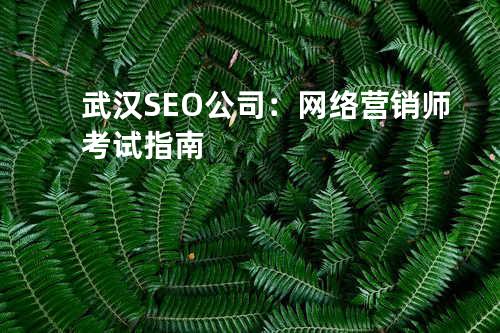 武汉SEO公司：网络营销师考试指南